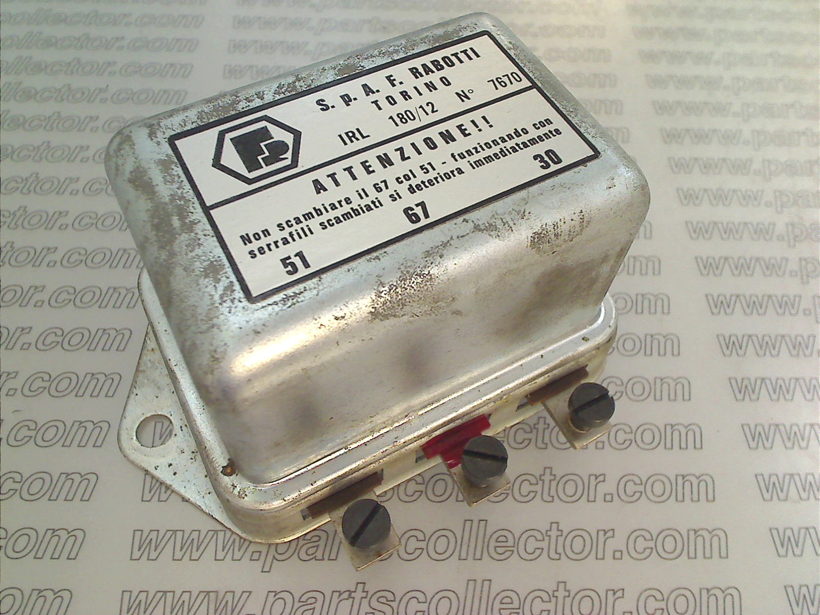 RABOTTI G.R. 7670 Electrical system code 10258 compatible with: FIAT 1100, FIAT 500, FIAT 600, MAGNETI MARELLI MAGNETI MARELLI - additional view